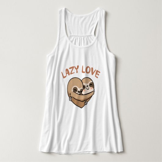 Lazy Liebe Tank Top (Design Vorderseite)