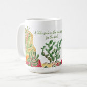 Lazy Lizard Quote Wüste Landschaft personalisieren Kaffeetasse (Vorderseite Links)