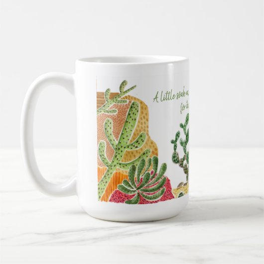 Lazy Lizard Quote Wüste Landschaft personalisieren Kaffeetasse (Links)