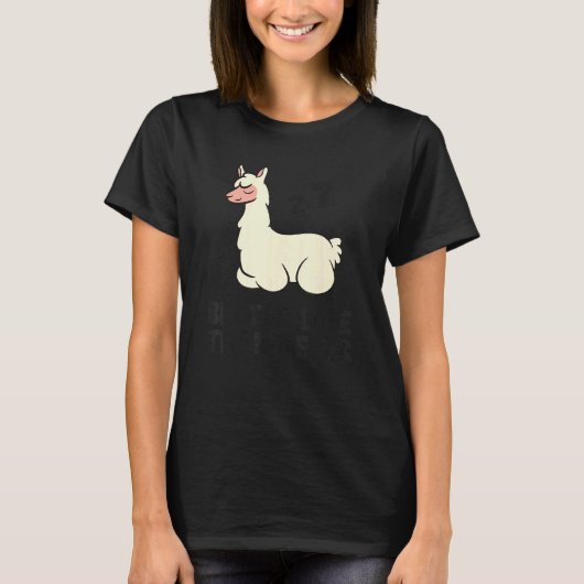 Lazy Llama Tardy besser spät als nie Llama T-Shirt (Vorderseite)