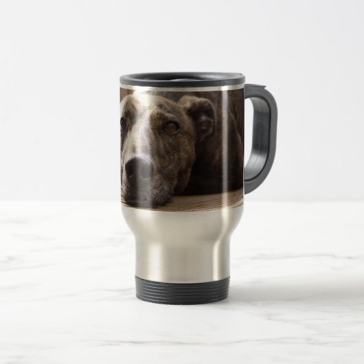 Lazy Lurcher Reisebecher (VorderseiteRechts)