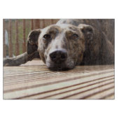 Lazy Lurcher Schneidebrett (Vorderseite)