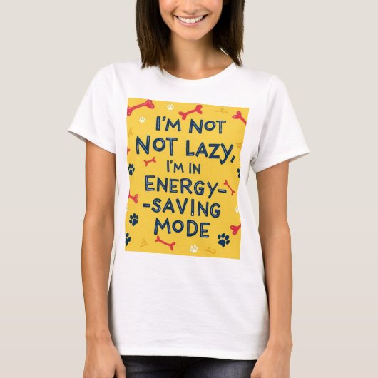 Lazy lustige Witze Energie rettend Hemd T-Shirt (Vorderseite)