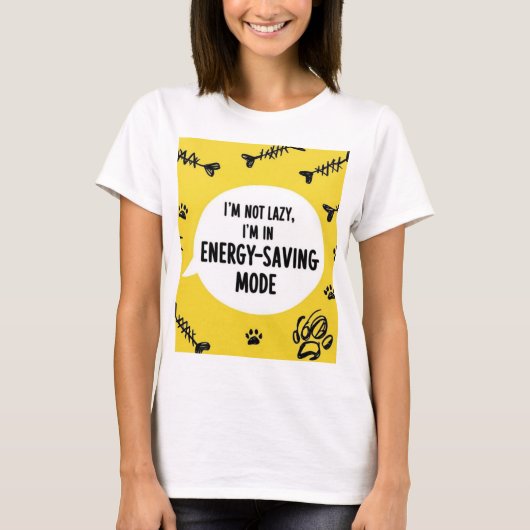 Lazy lustige Witze Energie rettend Hemd T-Shirt (Vorderseite)