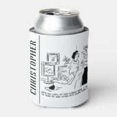 Lazy Man beobachtet Pferderennen im Fernsehen Dosenkühler (Kanne Vorderseite)