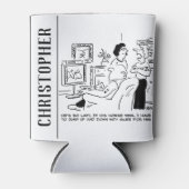 Lazy Man beobachtet Pferderennen im Fernsehen Dosenkühler (Vorderseite)