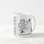 Lazy Man beobachtet Pferderennen im Fernsehen Kaffeetasse (VorderseiteRechts)