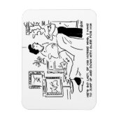 Lazy Man beobachtet Pferderennen im Fernsehen Magnet (Vertikal)