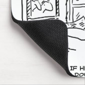 Lazy Man beobachtet Pferderennen im Fernsehen Mousepad (Ecke)