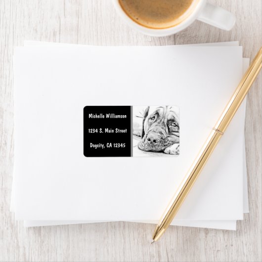 Lazy Mastiff Adressaufkleber (Insitu)