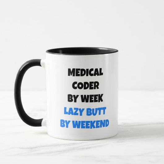 Lazy Medical Coder Tasse (Links)