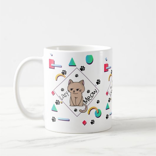 Lazy Meow – best Lazy Cat Design Kaffeetasse (Links)