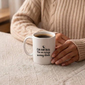 Lazy Mode Kaffeetasse - Energiespar-Zitat