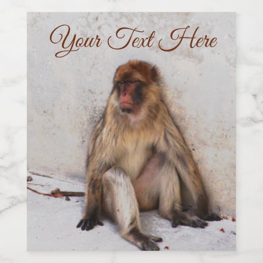 Lazy Monkey Weinetikett (Einzelnes Label)