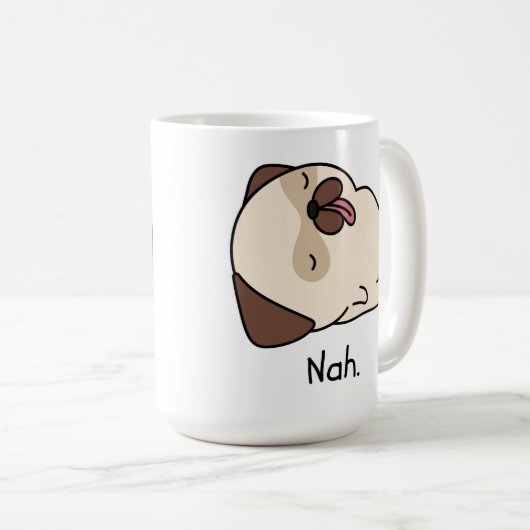 Lazy Mops Tasse (VorderseiteRechts)