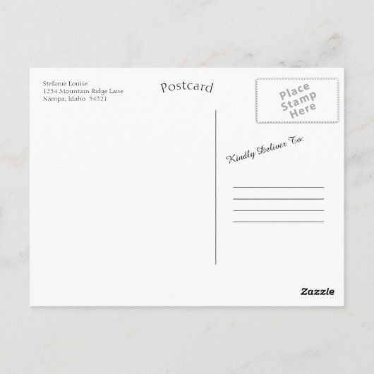 Lazy Morning Postkarte (Rückseite)