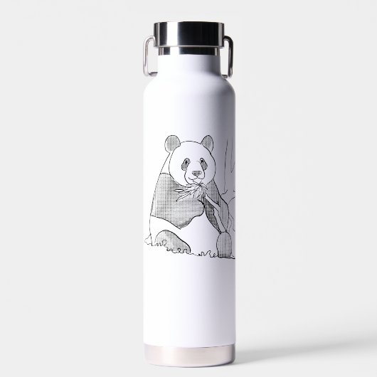 Lazy Mornings Panda Water Flasche (Vorne)