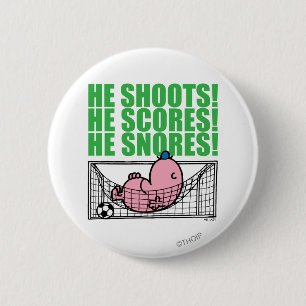 Lazy Napping in einem Fußballziel Button