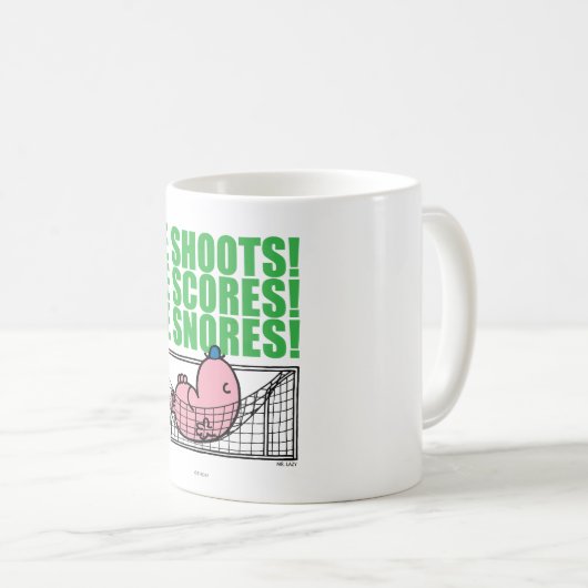 Lazy Napping in einem Fußballziel Kaffeetasse (VorderseiteRechts)