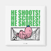 Lazy Napping in einem Fußballziel Magnet (Vorne)