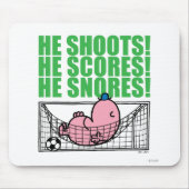 Lazy Napping in einem Fußballziel Mousepad (Vorne)