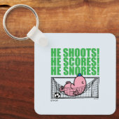 Lazy Napping in einem Fußballziel Schlüsselanhänger (Vorderseite)