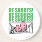 Lazy Napping in einem Fußballziel Untersetzer (Vorne)