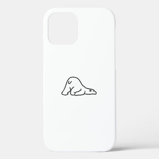 Lazy Niedlich Polar Bear Animal Lover Case-Mate iPhone Hülle (Rückseite)