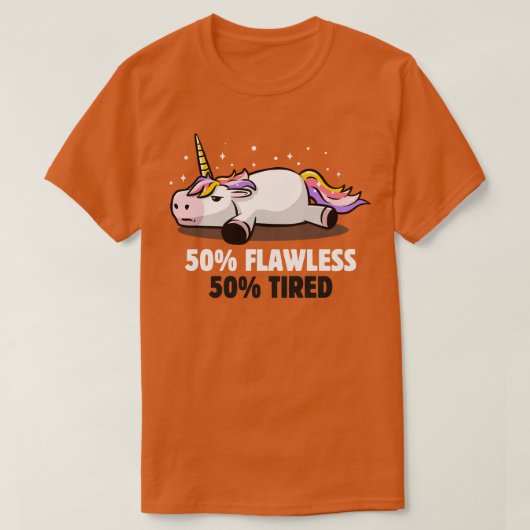 Lazy Niedlich Unicorn Geschenk (2) T-Shirt (Design vorne)