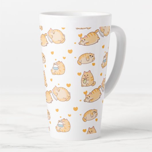 Lazy Orange Cat Milchtasse (Rechte Ecke)