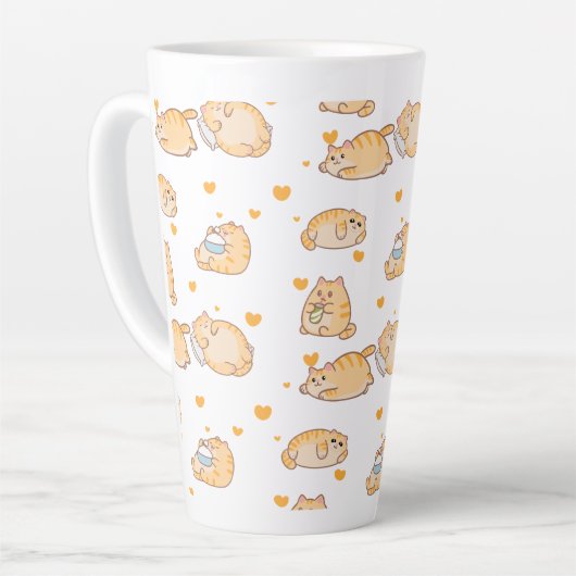 Lazy Orange Cat Milchtasse (Linke Ecke)