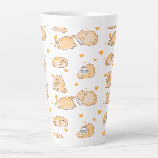 Lazy Orange Cat Milchtasse (Vorderseite)