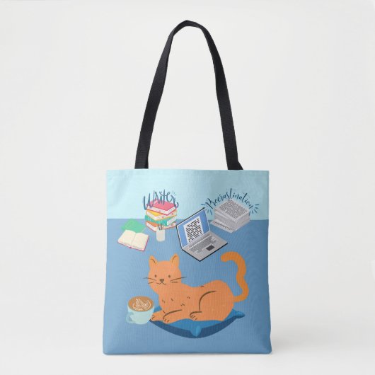 Lazy Orange Cat Tasche (Vorderseite)