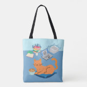 Lazy Orange Cat Tasche (Rückseite)