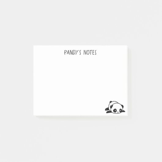 Lazy Panda Bear Post-it® Notes 4 x 3 Post-it Klebezettel (Vorderseite)