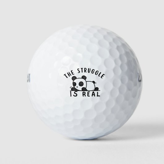 Lazy Panda der Kampf ist echt Golfball (Vorderseite)