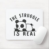 Lazy Panda der Kampf ist echt Mousepad (Mit Mouse)