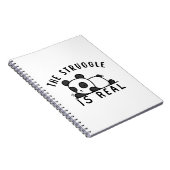 Lazy Panda der Kampf ist echt Notizblock (Rechte Seite)