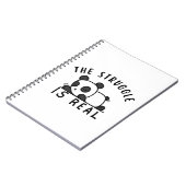 Lazy Panda der Kampf ist echt Notizblock (Linke Seite)