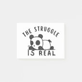 Lazy Panda der Kampf ist echt Post-it Klebezettel (Vorderseite)