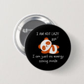 Lazy Panda Funny Button (Vorne & Hinten)