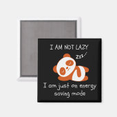 Lazy Panda Funny Magnet (Vorderseite/Rückseite)
