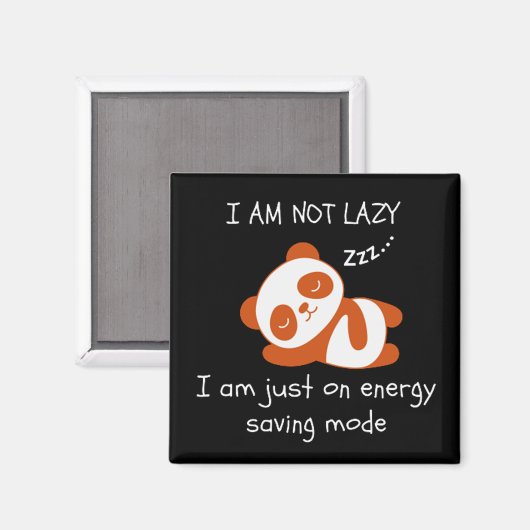 Lazy Panda Funny Magnet (Vorderseite/Rückseite)