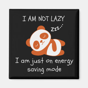 Lazy Panda Funny Magnet