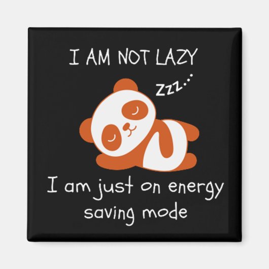 Lazy Panda Funny Magnet (Vorne)