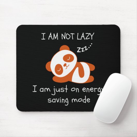 Lazy Panda Funny Mousepad (Mit Mouse)
