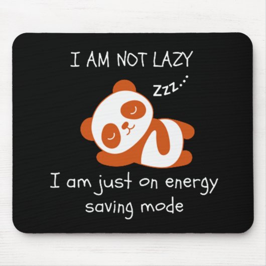 Lazy Panda Funny Mousepad (Vorne)