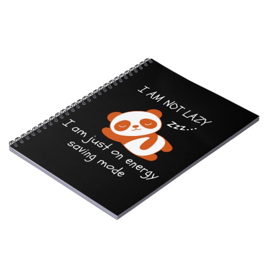 Lazy Panda Funny Notizblock (Linke Seite)