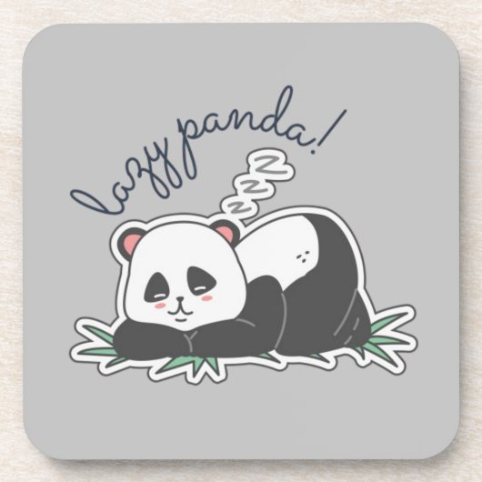 Lazy Panda Getränkeuntersetzer (Vorderseite)