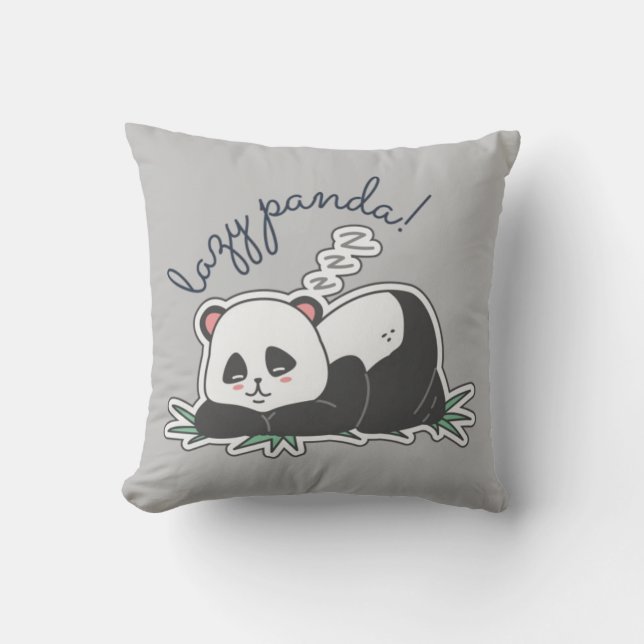 Lazy Panda Kissen (Vorderseite)